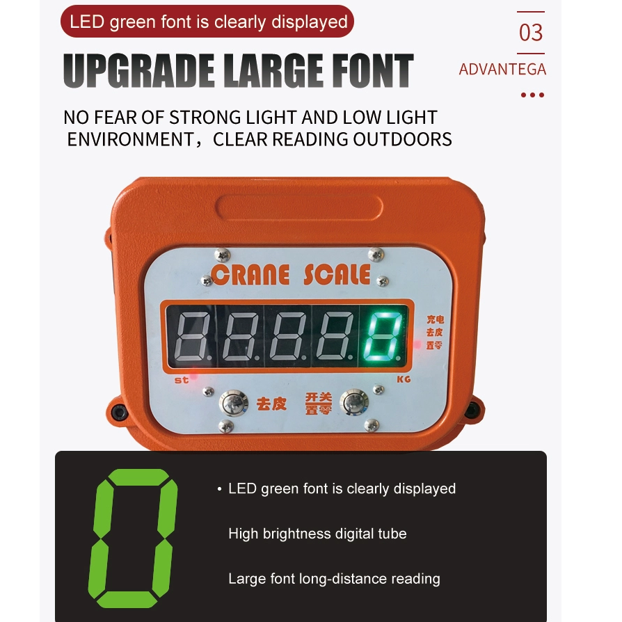 OCS Electronic Digital Crane Hanging Scale មាត្រដ្ឋាន 1T -10T-Hener
